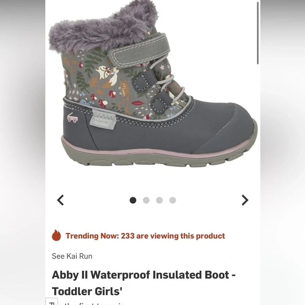 See Kai Run Abby II Woodland Waterproof/ Insulated Winter Snow Boots Girls 3
